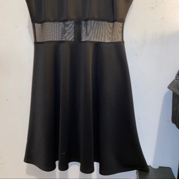 Black dress with mesh top and middle - Picture 2 of 3